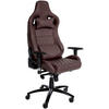 CHEFSESSEL Echtleder braun - Schwarz/Braun, Leder/Metall (70/129/64cm) - CLP