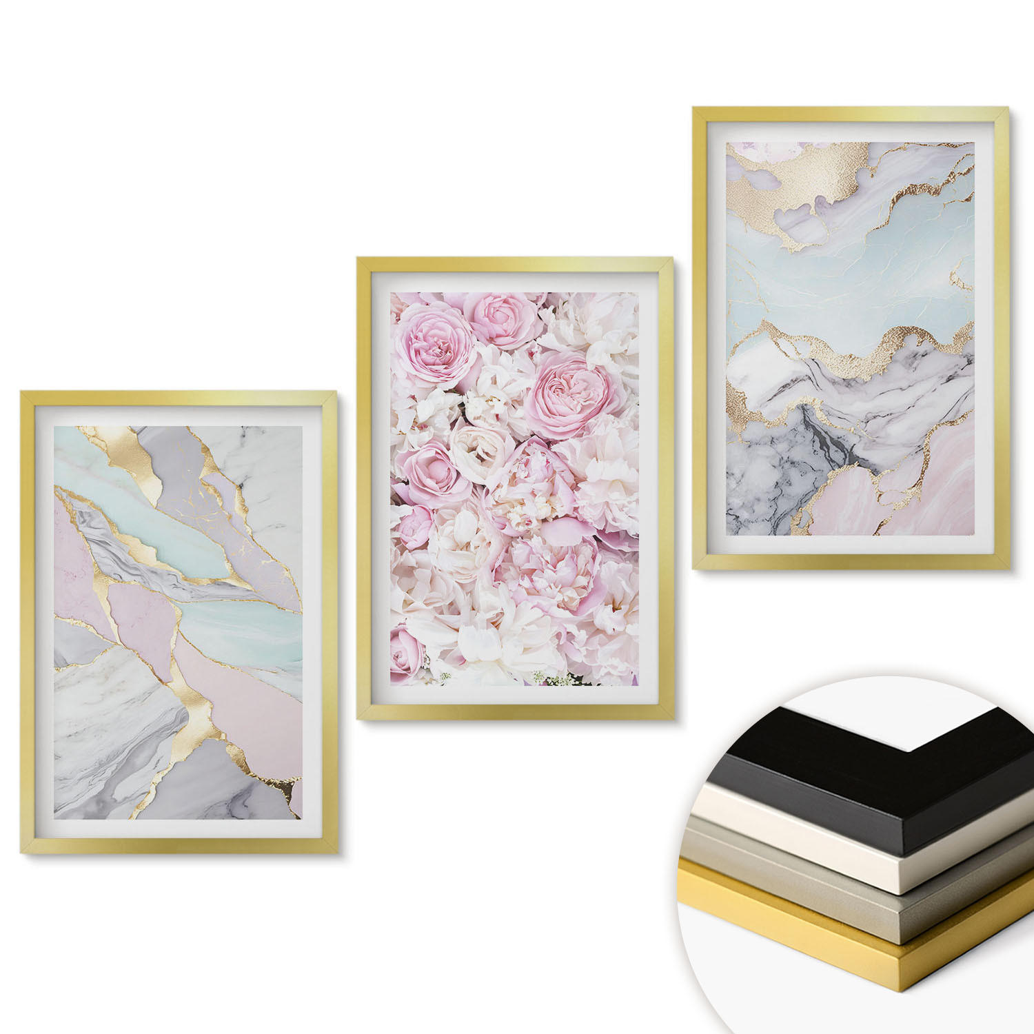 ArtPrintCave Wandbilder Gold 40x60 cm
