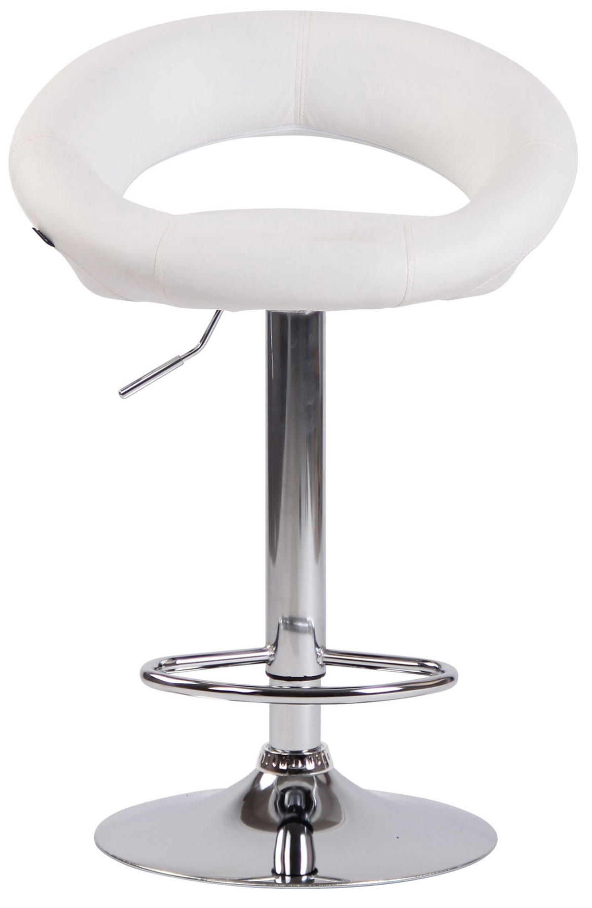 BARHOCKER Olinda Kunstleder 80-101 cm Weiß - Weiß, Leder (53/80/47cm) - furnicato