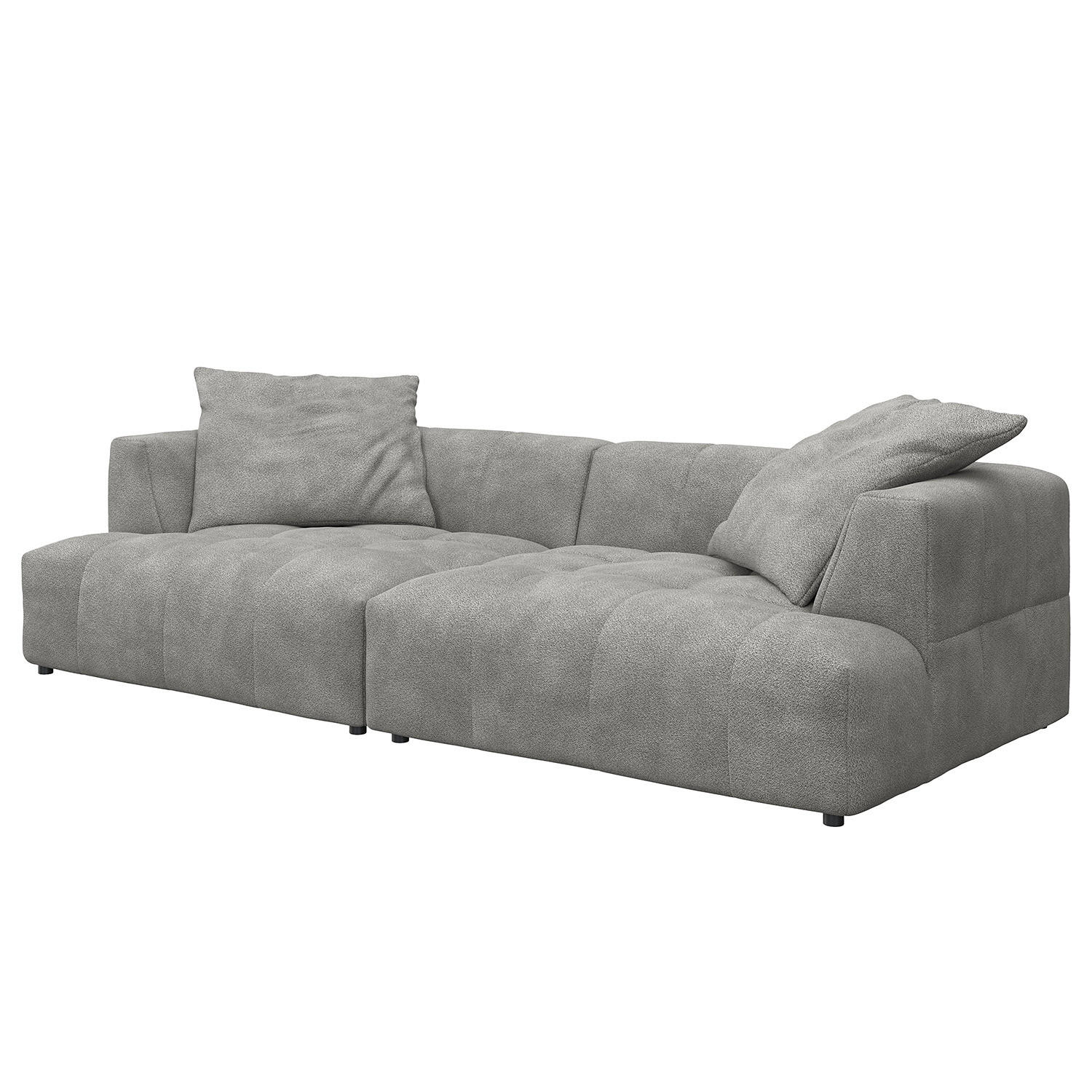 BIGSOFA - Grau, Holz/Kunststoff (272/70/126cm) - home24