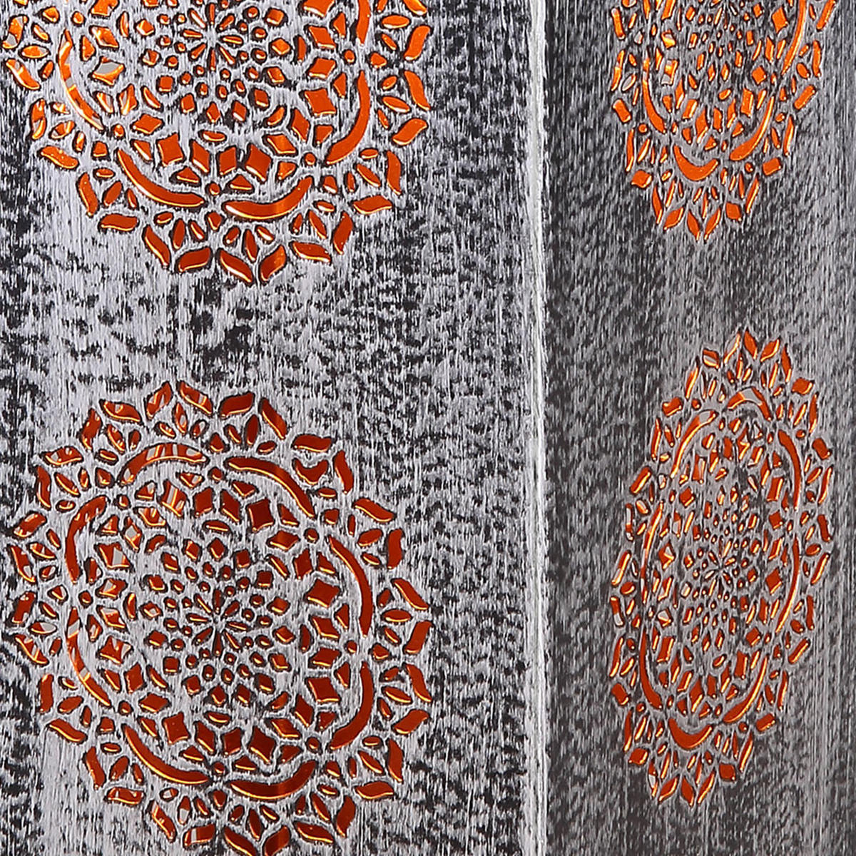 LED AUSSENLEUCHTE Silber Blumen Dekor 2er Set - Silberfarben, Metall (10.2/10.2/26cm)