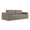 3-SITZER SOFA Strukturstoff Stoff Beige - Beige/Schwarz, Kunststoff/Textil (224/80/103cm) - Makamii