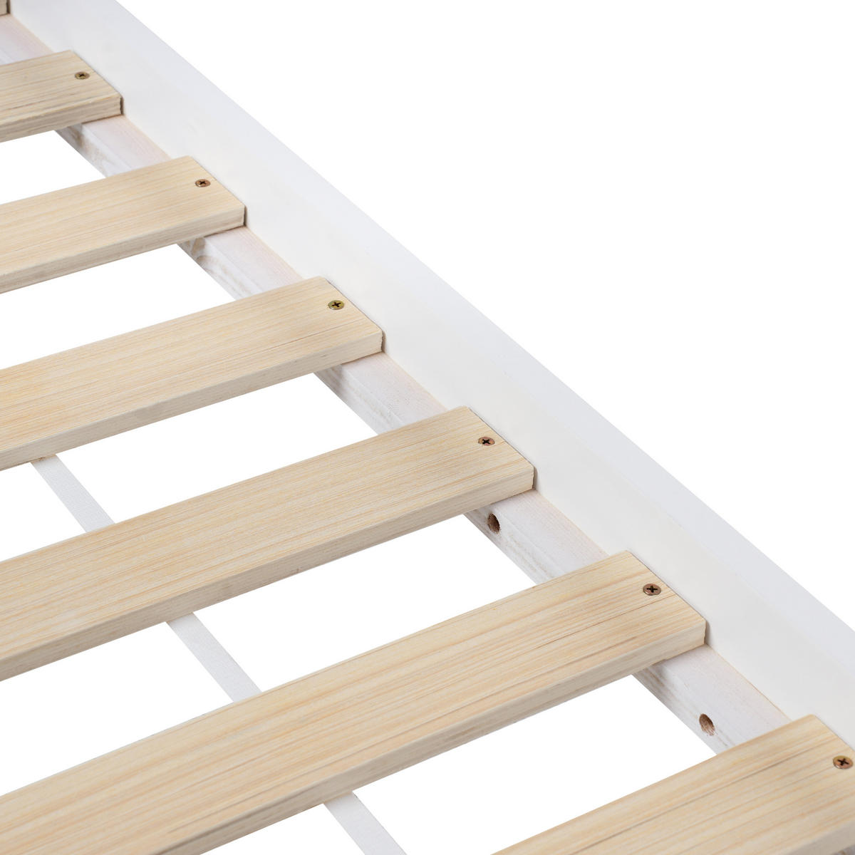 KINDERBETT 90/200 cm Weiß Devay - Weiß, Holz (90/200cm) - Beliani
