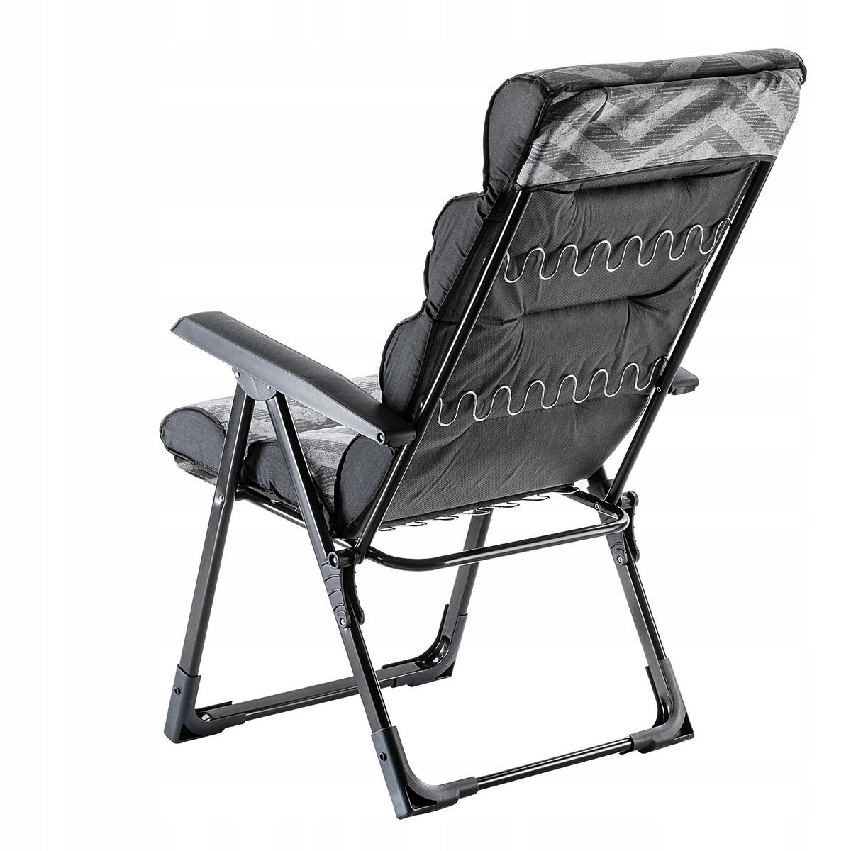 GARTENSESSEL 118 x 55 cm Zigzag - Weiß/Grau, Metall (55/118cm) - KADAX