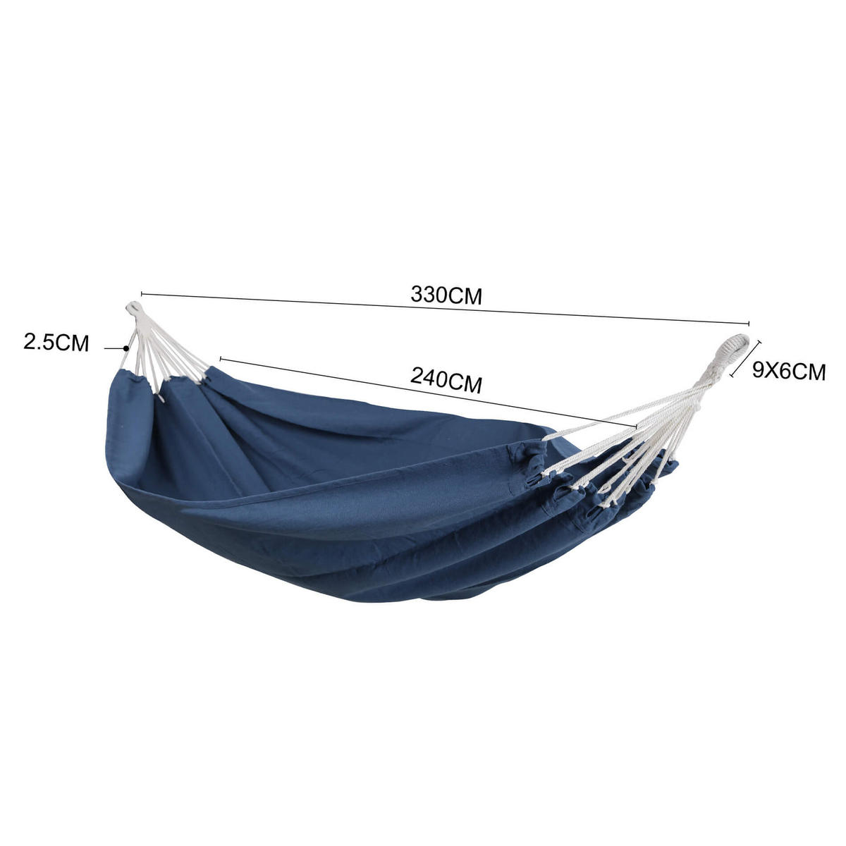 HÄNGEMATTE Blau 160/240/1 cm - Blau, Textil (160/1/240cm) - Mobili Rebecca