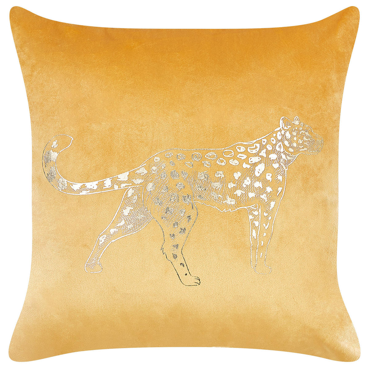 DEKOKISSEN 2er-Set Senfgelb 45/45 cm Marula - Dunkelgelb, Textil (45/45cm) - Beliani