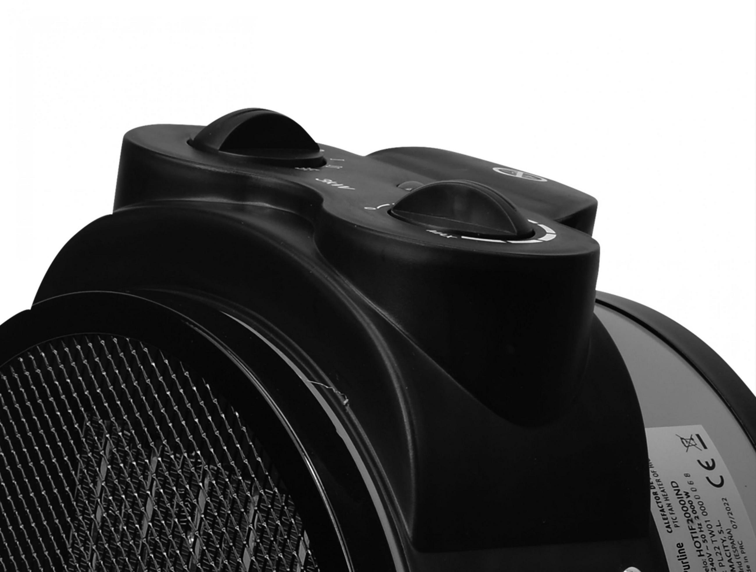 STAND-THERMOVENTILATOR Grau mit Leistungskontrolle 2000 W - Grau, Kunststoff (22/26/18cm) - Purline