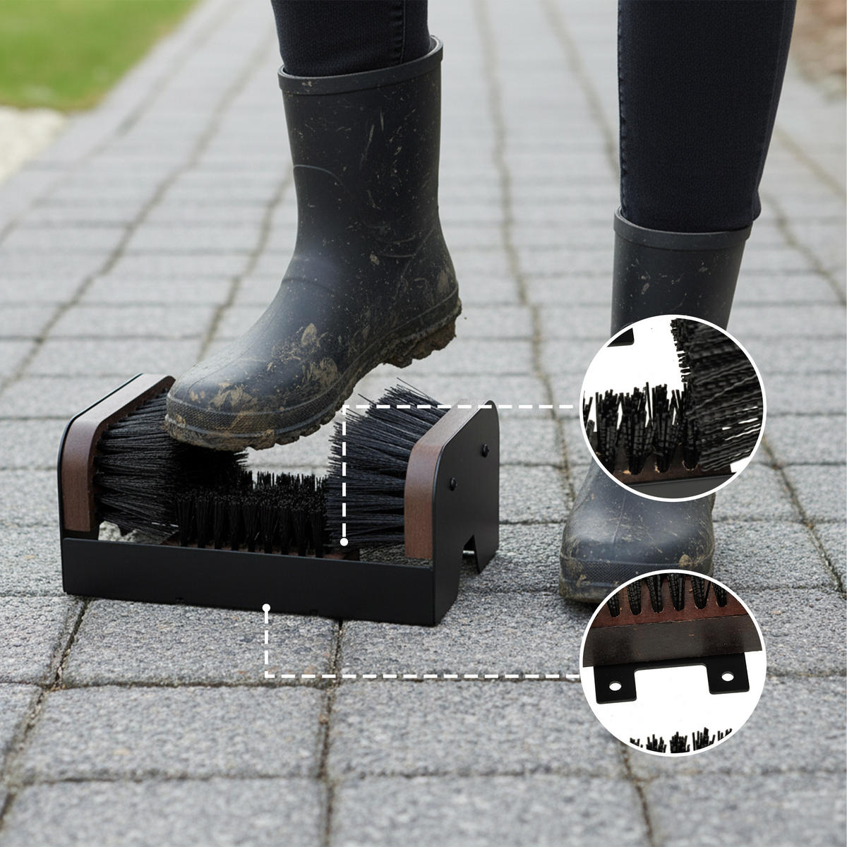 SCHUHABSTREIFER - Schwarz, Holz/Kunststoff (23/10/15.5cm) - Relaxdays