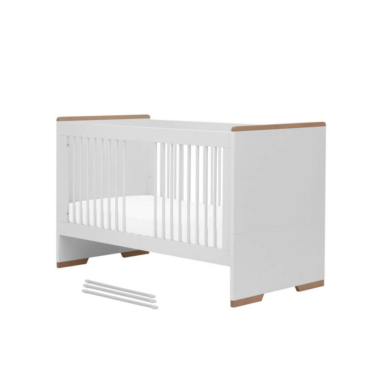 SOBA ZA BEBE 3-dijelni bijelo i drvo - bijela, drvni materijal (145/92/76cm) - Petits-meubles