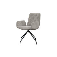 DREHSTUHL NEW CHARME Steingrau Cord - Grau, Textil (59/87/66cm) - KAWOLA