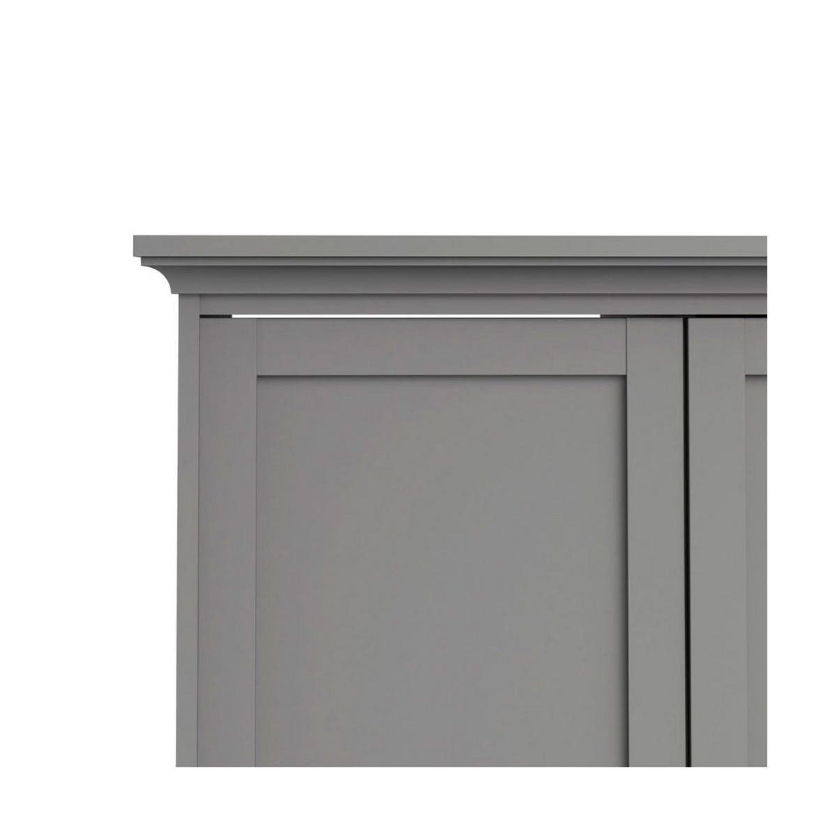 GARDEROBENSCHRANK mattgrau - Schwarz, Holzwerkstoff (181/201/60cm) - ebuy24