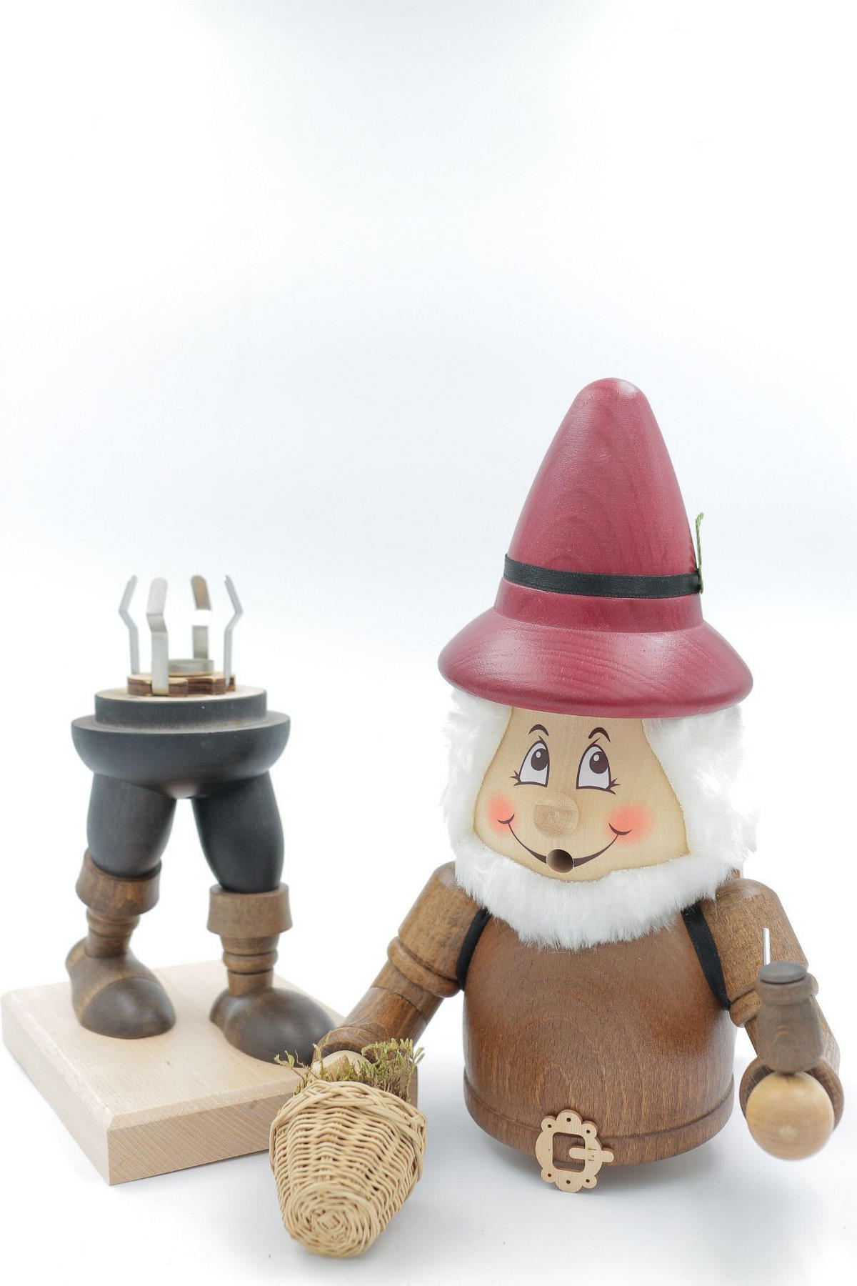 RAUCHFIGUR Wichtel Holzsammler 32 cm - Multicolor, Holz (15/35/0.1cm)