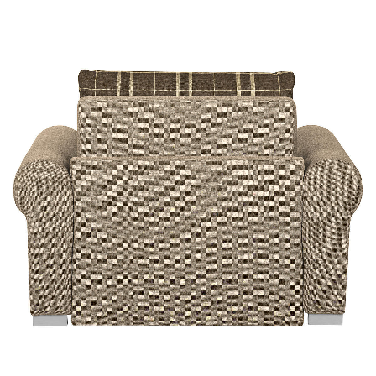 SCHLAFSOFA mit Husse - Beige/Silberfarben, Textil (125/90/90cm) - home24