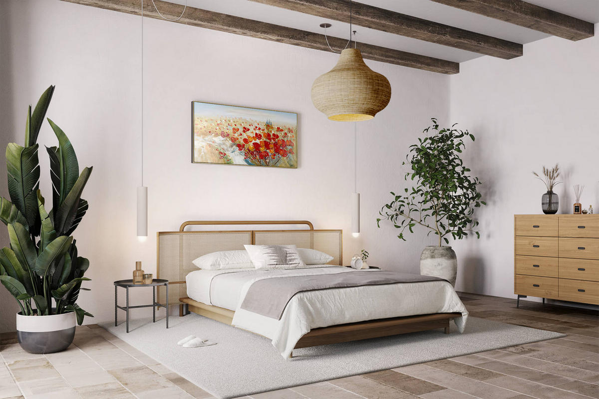 ÖLGEMÄLDE 120/60 cm - Beige/Rot, Holz/Textil (1.74/60cm) - KUNSTLOFT