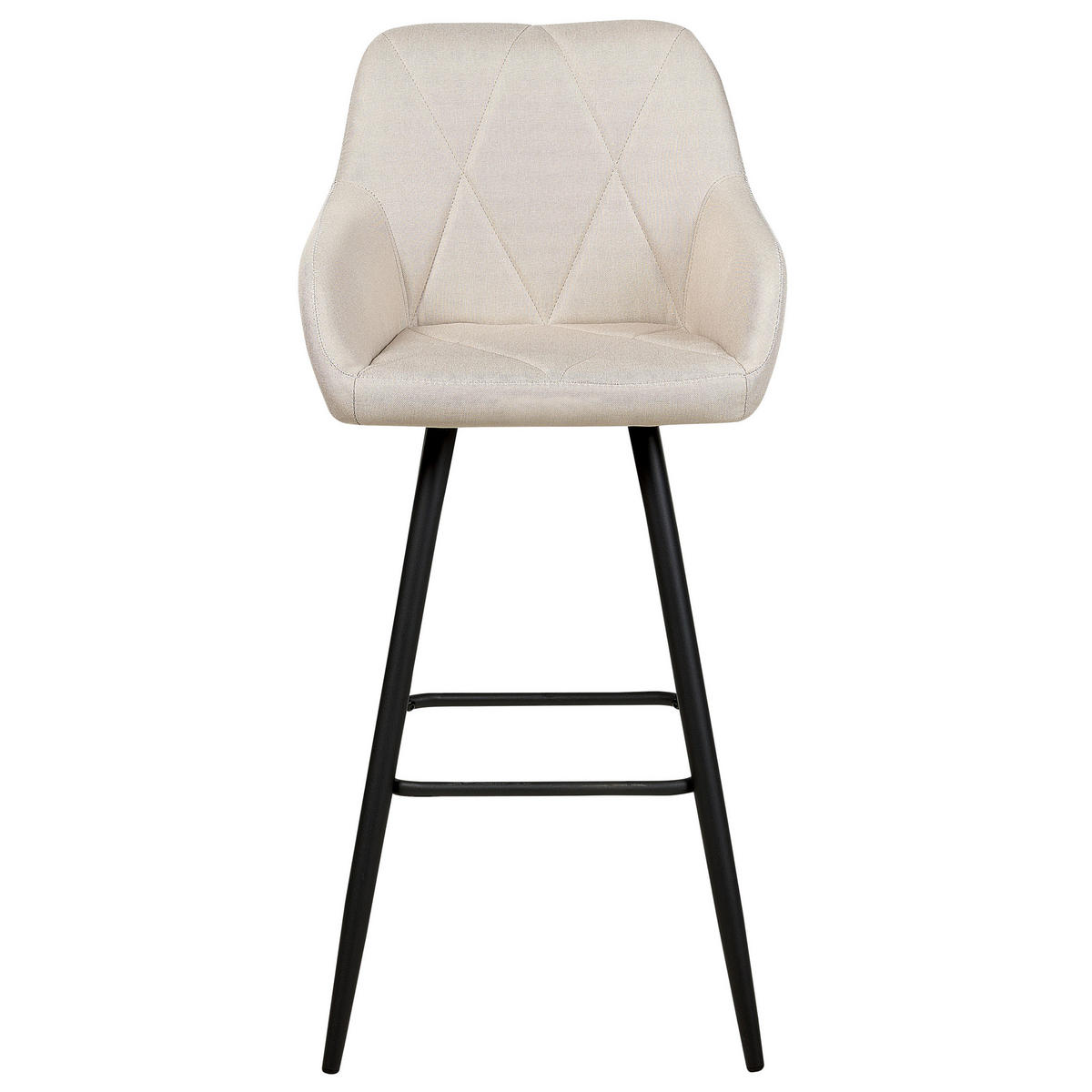 BARSTUHL 2er-Set Polsterbezug Beige Darien - Beige, Textil/Metall (47/104/47cm) - Beliani