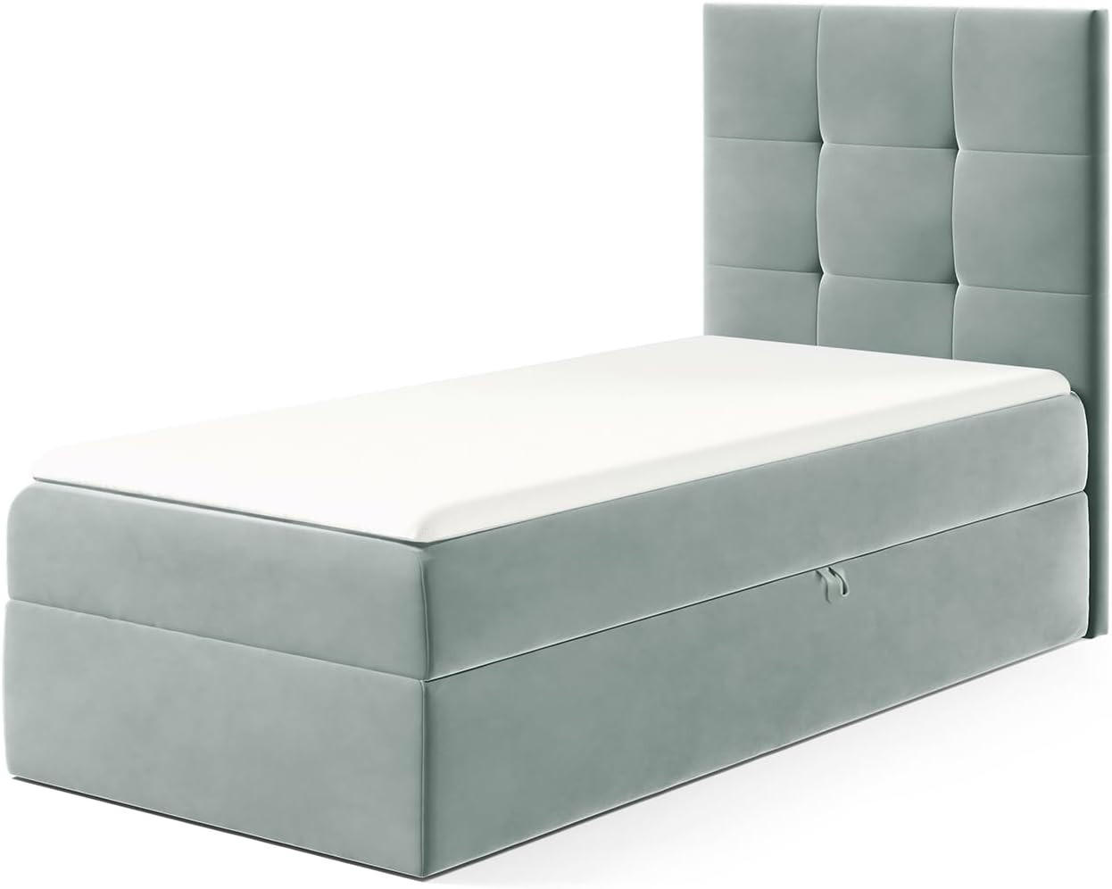 KINDERBETT MINO 2 - Blaugrau, Holzwerkstoff (94/208cm) - Meblini