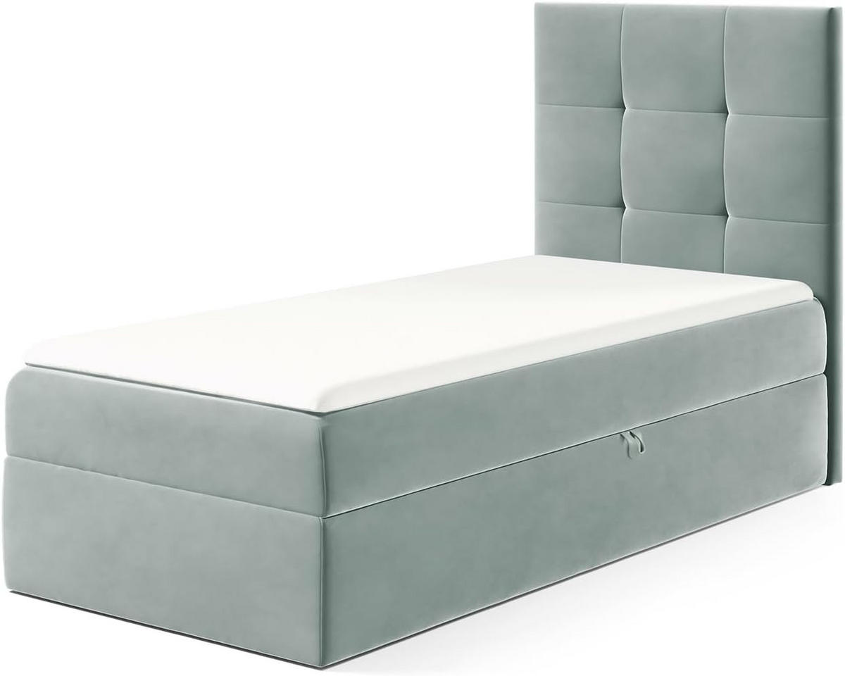 KINDERBETT MINO 2 - Blaugrau, Holzwerkstoff (94/208cm) - Meblini