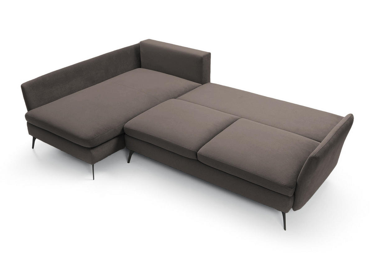 ECKSOFA Demisbal Dunkelgrau mit Bettkasten - Dunkelgrau, Textil (282/182cm) - Selsey