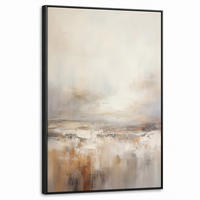 LEINWAND Bilder mit Rahmen - Kunst - Industriell - Grau - Braun - Abstrakt - 60x90 - Sandfarben, Textil (60/90cm) - MuchoWow