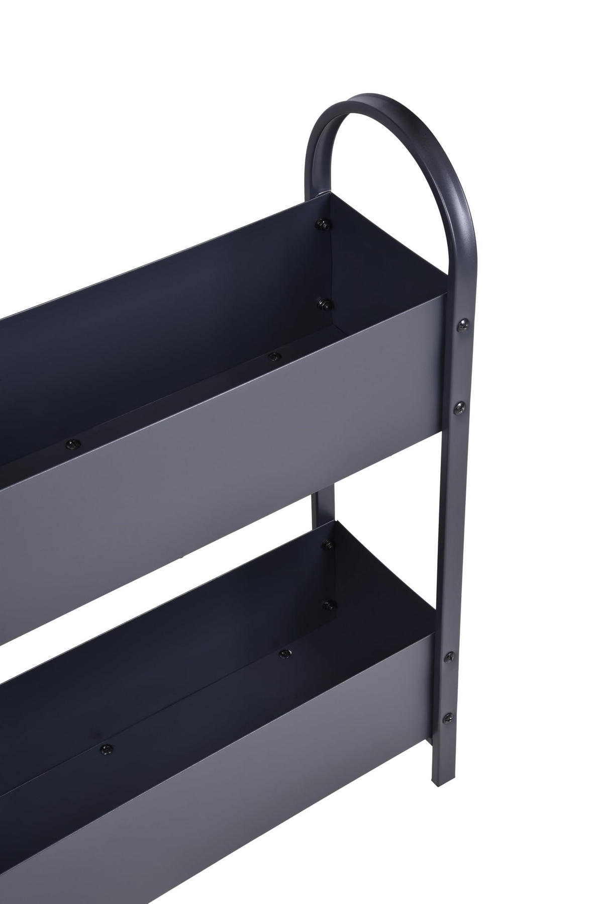 HOCHBEET Halle mit Etagen Anthrazit Metall-Hochbeet für Garten - Anthrazit, Metall (22.5/75/60cm) - DELUKE