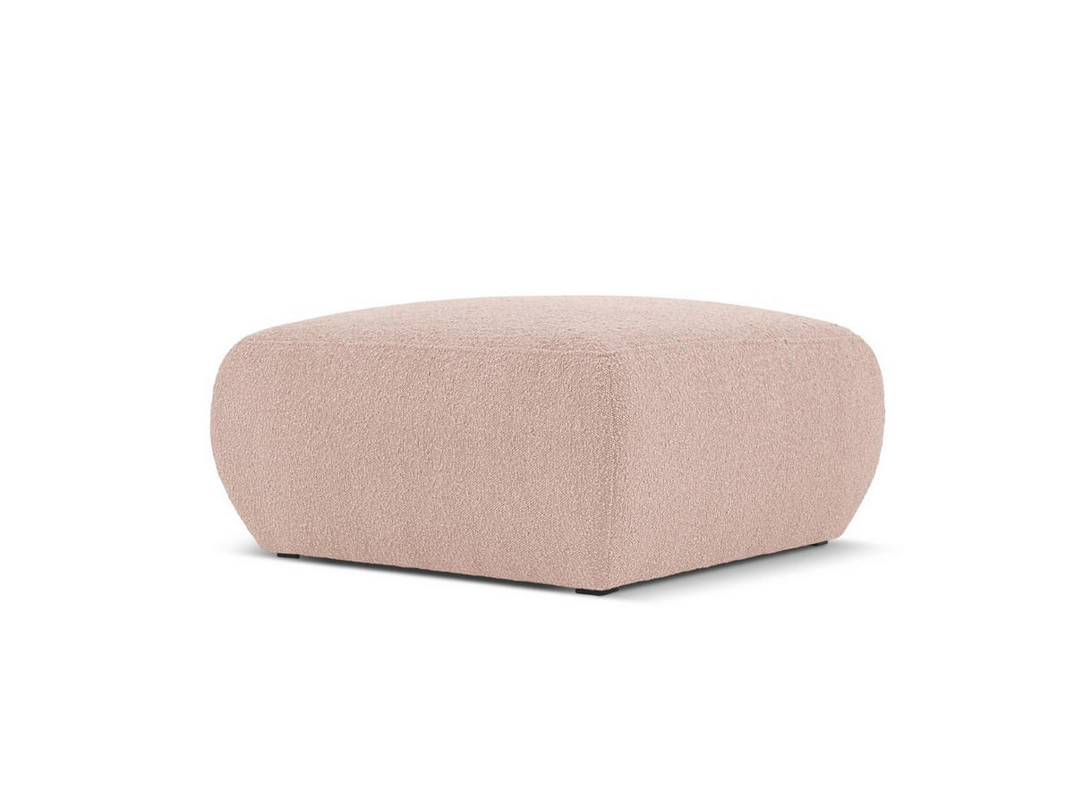 POUF Molino aus Boucle puderrosa - Pink, Textil (75/36/75cm) - Micadoni