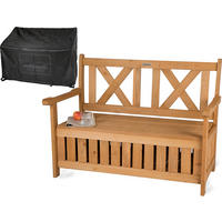 GARTENBANK aus Holz wetterfest mit Stauraum, für Balkon & Garten - Braun, Holz (115/85/58cm) - needs&wants