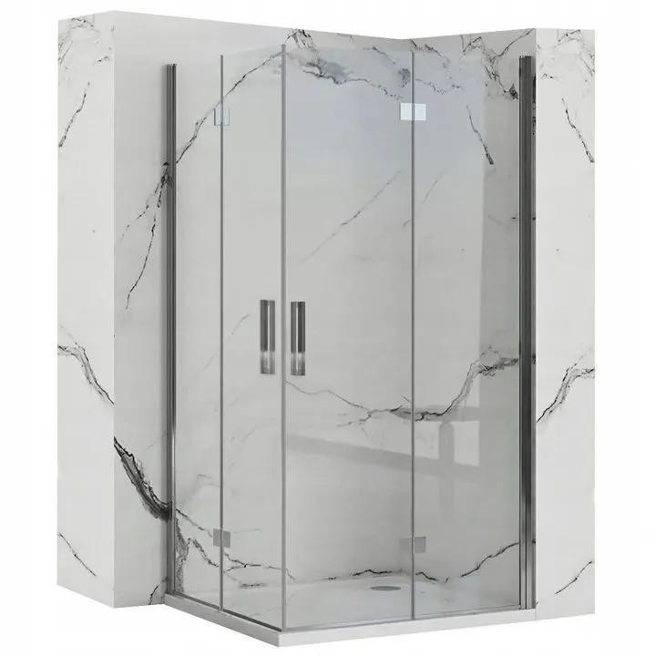 REA Duschkabine Chrom 90x190x80 cm