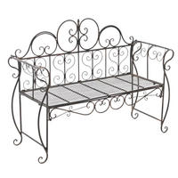 GARTENBANK Lenar Metall Bronze 128x46x94cm Metallbank - Bronzefarben, Metall (128/94/46cm) - DELUKE