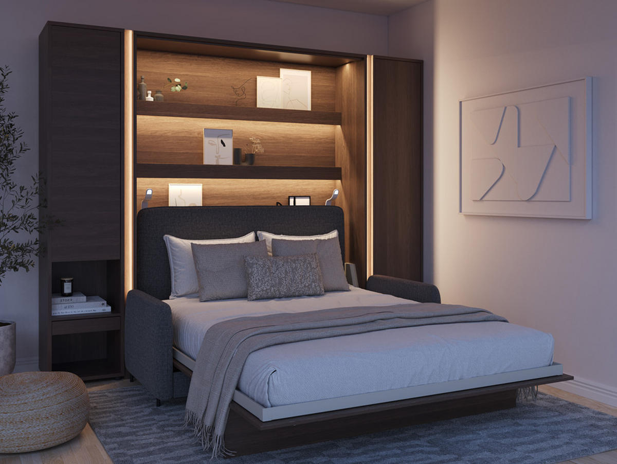 SCHRANKBETT BED CONCEPT BC-12 Matratze - Alteiche, Holzwerkstoff (160/200cm) - Meblini