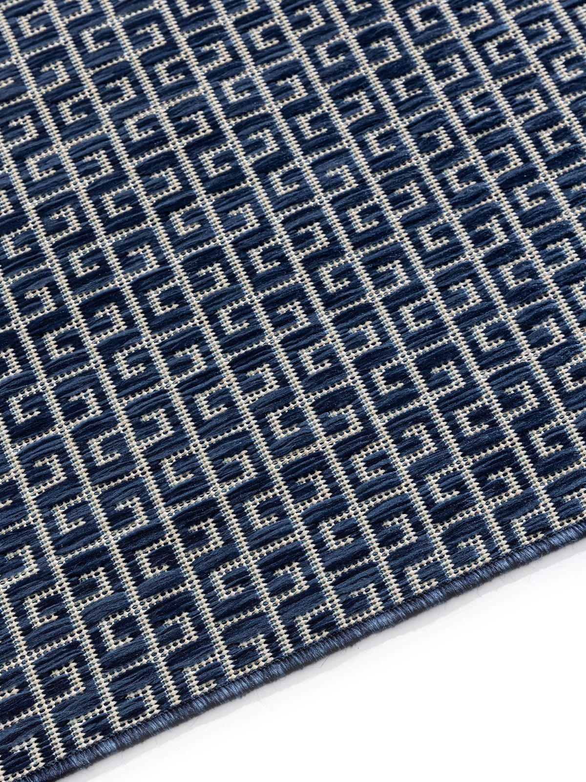 OUTDOORTEPPICH Lou Blau 80x150 cm - Blau, Kunststoff (80/150cm) - benuta