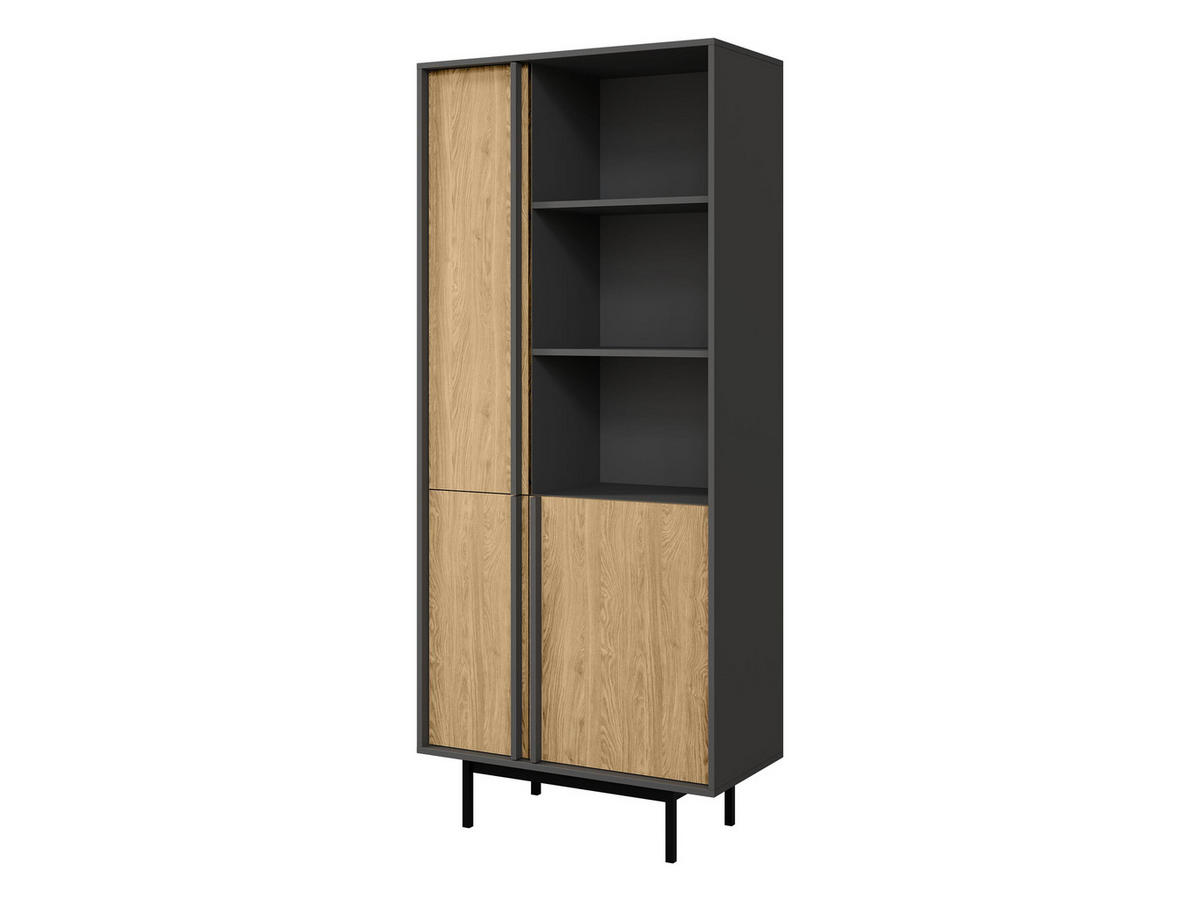 STANDREGAL Alsy 3D AL02 - Eichefarben/Anthrazit, Holzwerkstoff/Kunststoff (83/195/43cm) - MIRJAN24