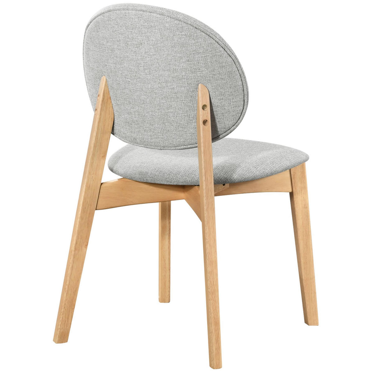HOLZSTUHL Stenne Helles Holz / Hellgrau - Beige/Hellgrau, Holz/Textil (47.5/83/58cm) - Selsey