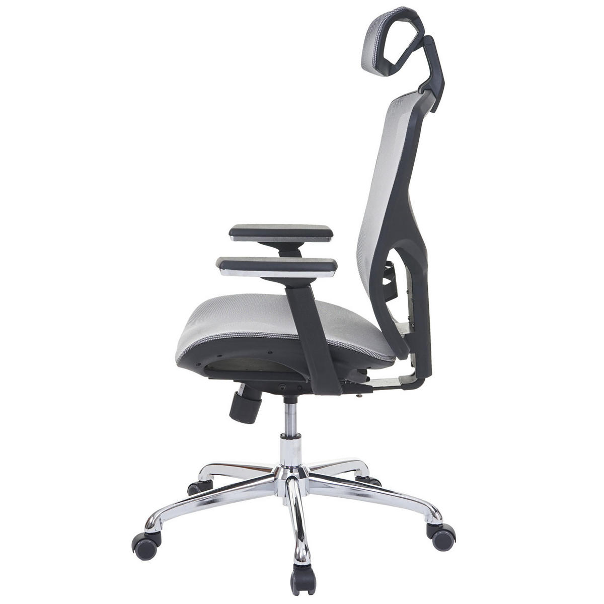 BÜROSTUHL Grau, Grau - Grau, Textil (63/126/60cm) - MCW