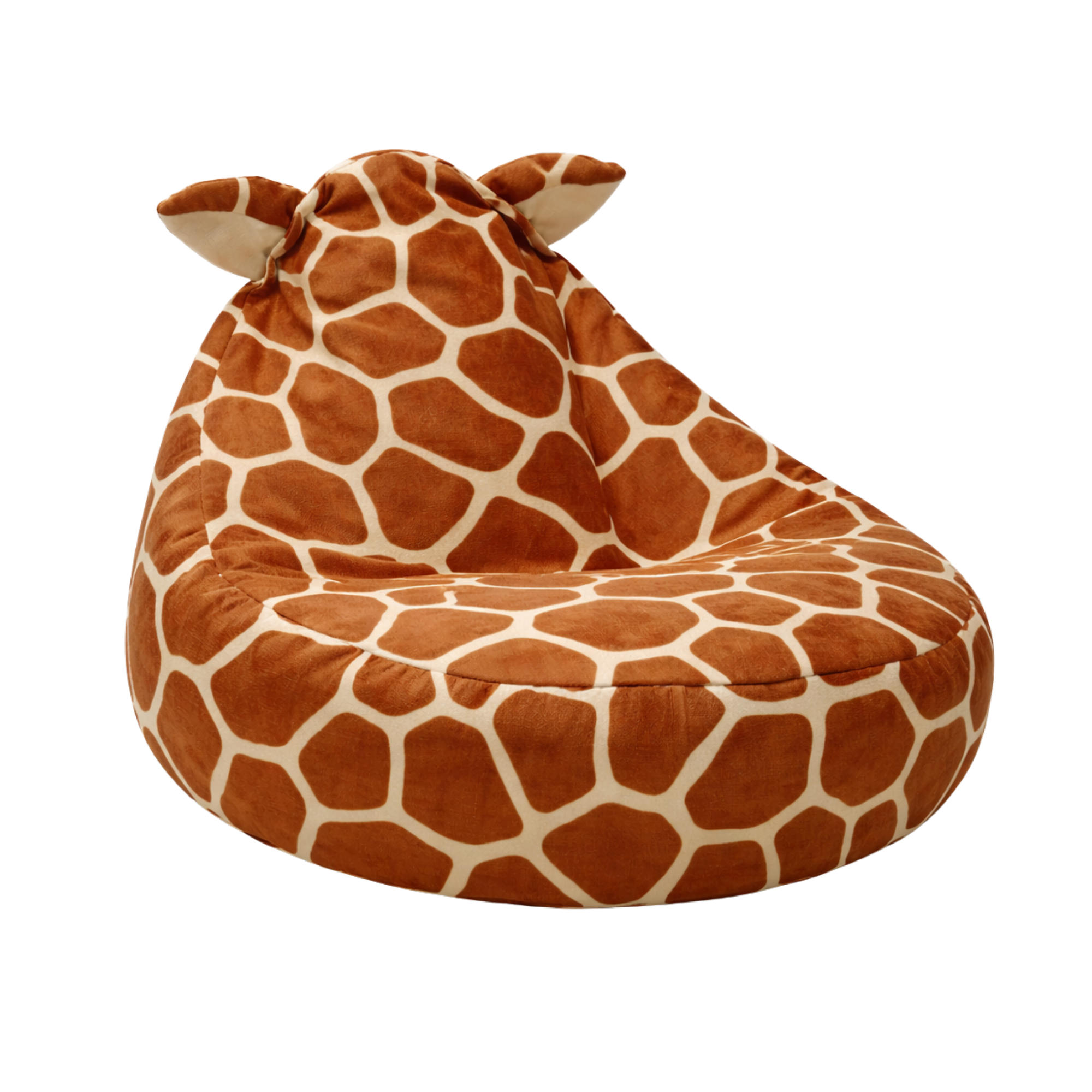 KINDER-SITZSACK Giraffe – weicher Sessel zum Spielen und Entspannen - Braun, Textil (58/50/67cm) - Bees & Blooms