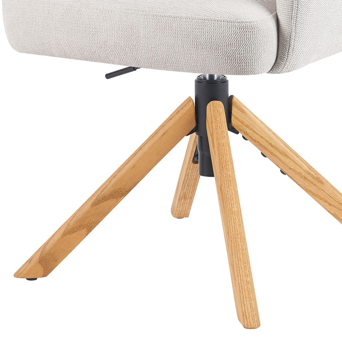 BÜROSTUHL Mika-Tesa - Honigeiche/Creme, Eichenholz/Holz (59/95/66cm) - DUBI Möbel