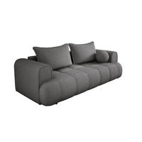 SOFA COCO SCHLAFSOFA mit Bettfunktion, Anthology Stoffbezug, 2-Sitzer, freistehend, Größe: 250x105x90 cm, Grau - Schieferfarben, Holz/Textil (250/90/105cm) - DomoHome