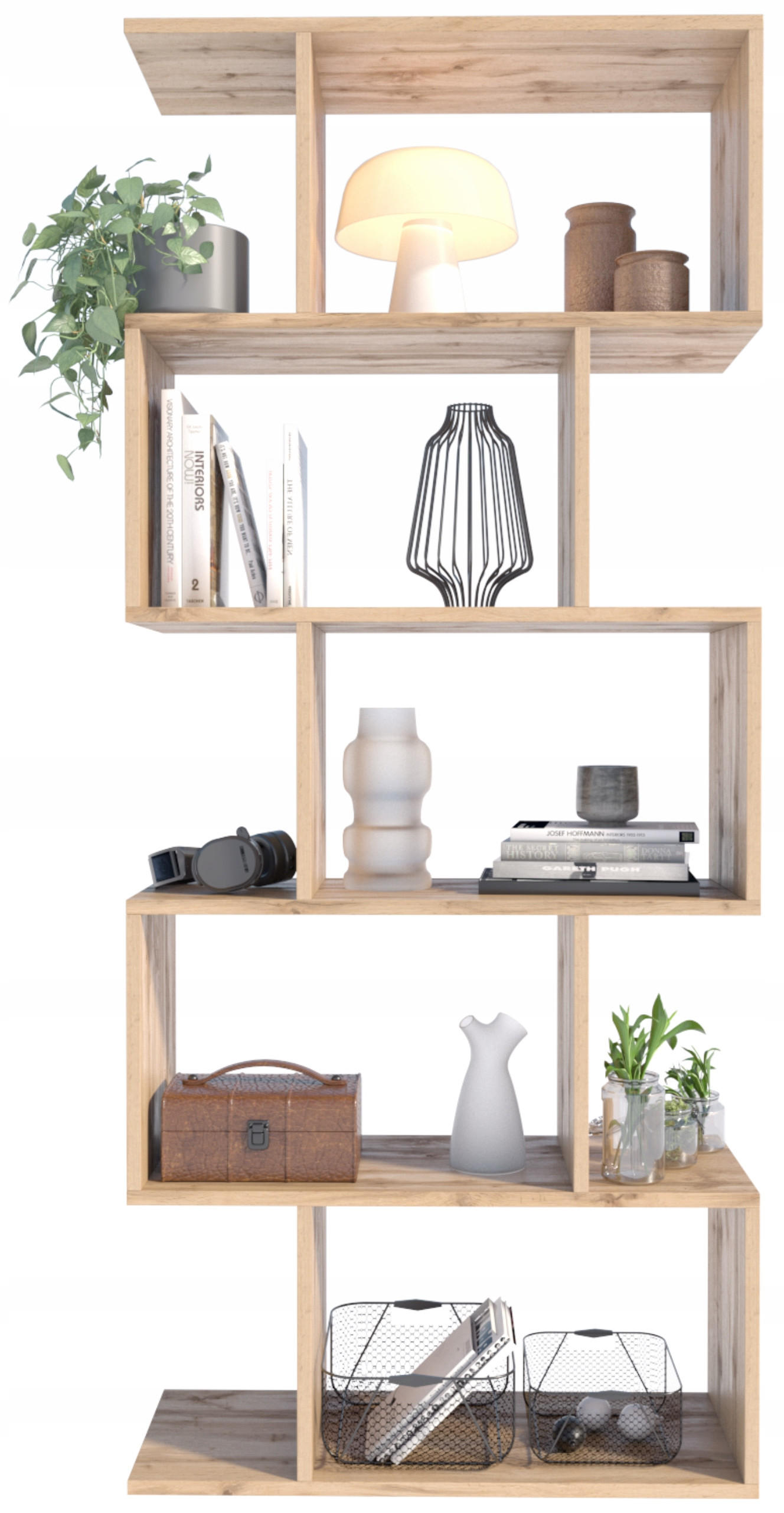 BÜCHEREGAL BASK Wotan Eiche 76,4/28/176 cm - Eiche Wotan, Holzwerkstoff (76.4/176/28cm) - Matkam Möbel