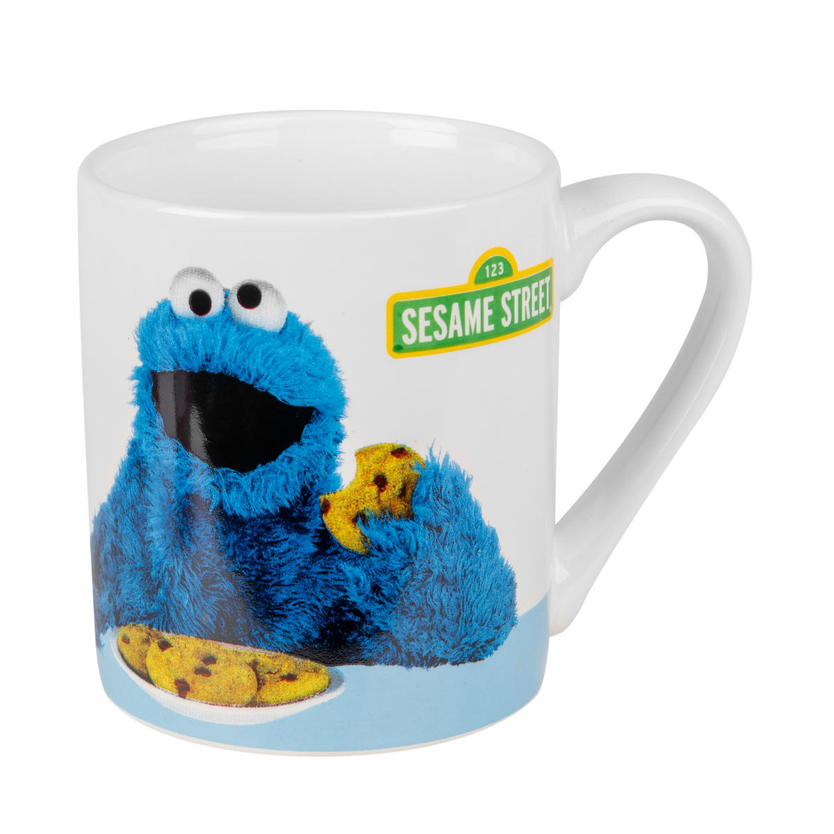 FRÜHSTÜCKSSET Sesamstraße Krümelmonster Blau 3-teilig - Blau, Keramik (23.8/11.2/23.3cm) - United Labels