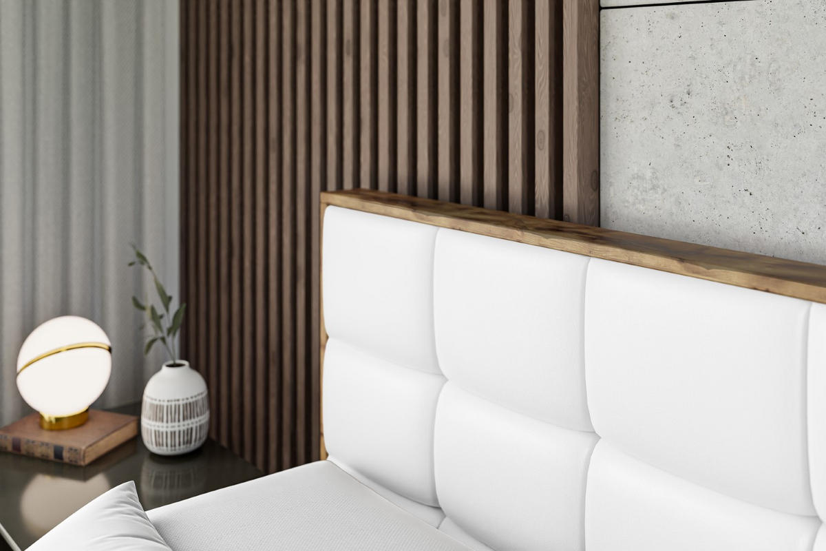BOXBETT mit Matratze H3 und Lattenrost - LOLLI2 - 180x200 - Weiß Hochglanz - Weiß, Holzwerkstoff/Kunststoff (180/200cm) - ALTDECOR