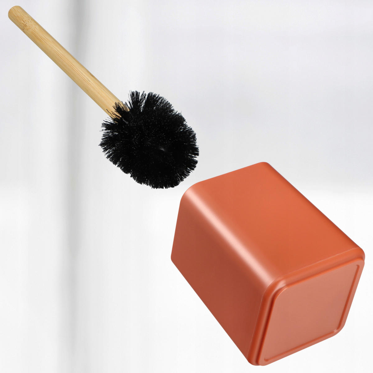 TOILETTENBÜRSTE aus Bambus rosa - Rosa, Kunststoff (10/35cm) - KADAX