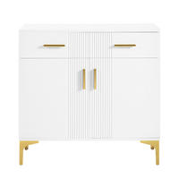 SIDEBOARD Weiß 80/35/79,5 cm 2 Türen 2 Schubladen - Weiß, Holzwerkstoff (80/79.5/35cm) - PANGIVO