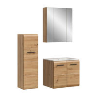 BAD-SET ICE 4-tlg. (B/H/T: ca. 105/185/46 cm) in Artisan Oak Nachbildung/Artisan Oak Nachbildung - Eichefarben, Holz (105/185/46cm)