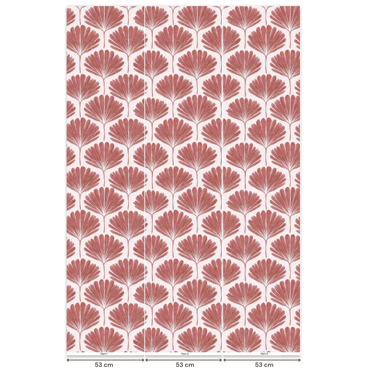 TAPETE - Fächer - Motiv - Terra - 160x240 cm - Rotbraun, Papier (160/240cm) - OnlyWow