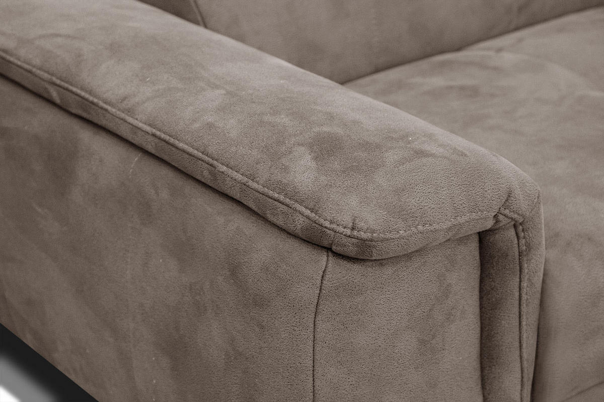 ECKSOFA FIERO 4-Sitzer, beige - Beige/Schwarz, Holzwerkstoff/Textil (288/170cm) - Courtois Laville