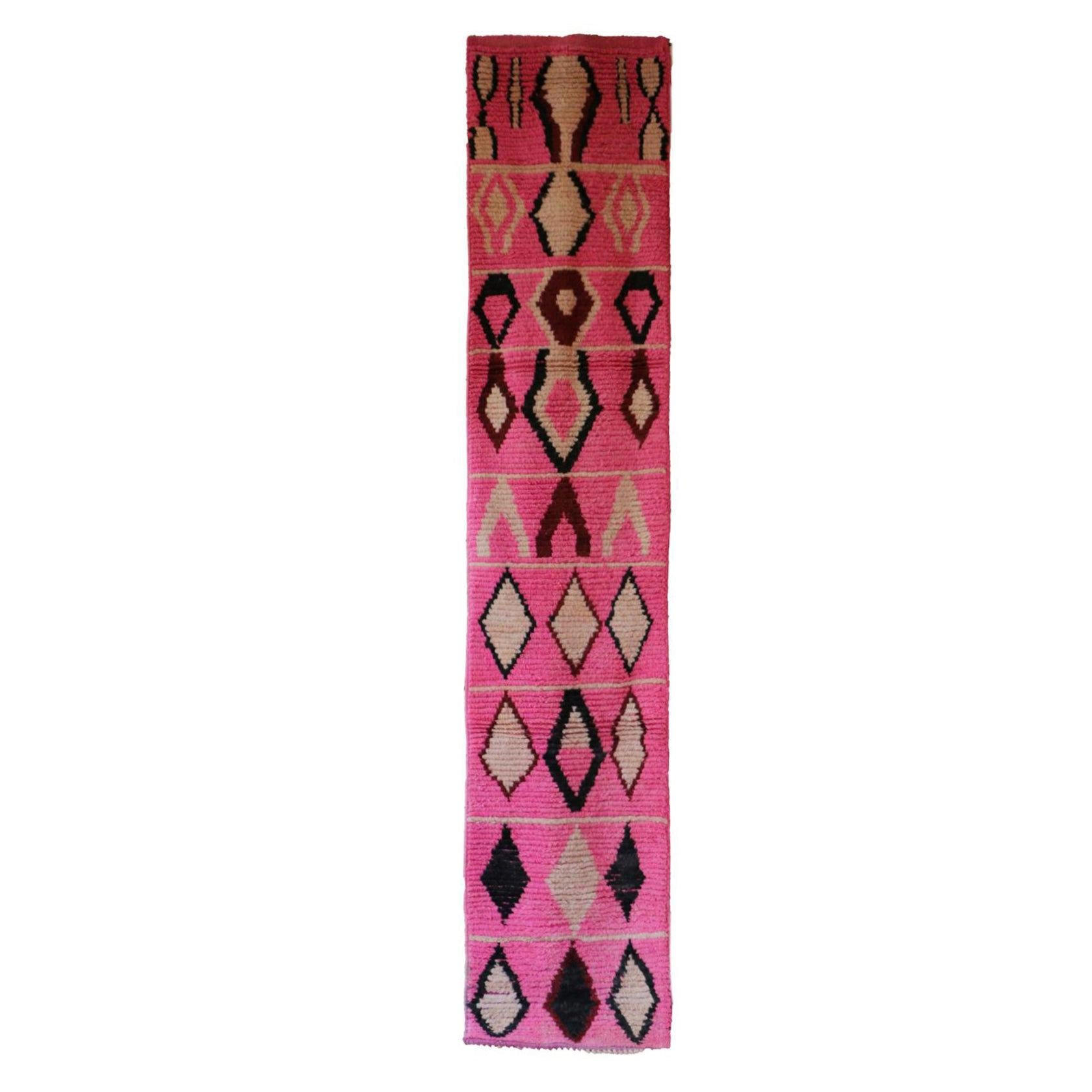 BERBERTEPPICH Teppichläufer aus Wolle Boujaad 200x 300 cm - Pink, Naturmaterialien (200/300cm) - AFK Living