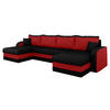 ECKSOFA Kris U - Schwarz, Holz/Kunststoff (304/80/140cm) - MIRJAN24