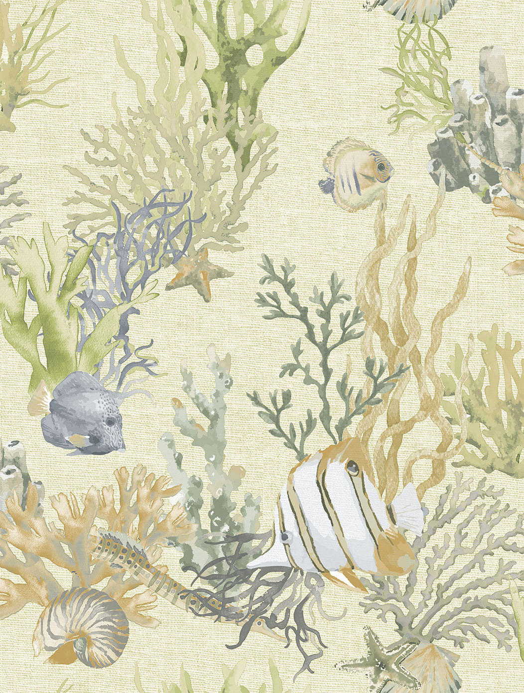 TAPETE Unterwasserwelt 53 cm x 10 m - Grün, Papier (53/1000cm) - Sanders & Sanders