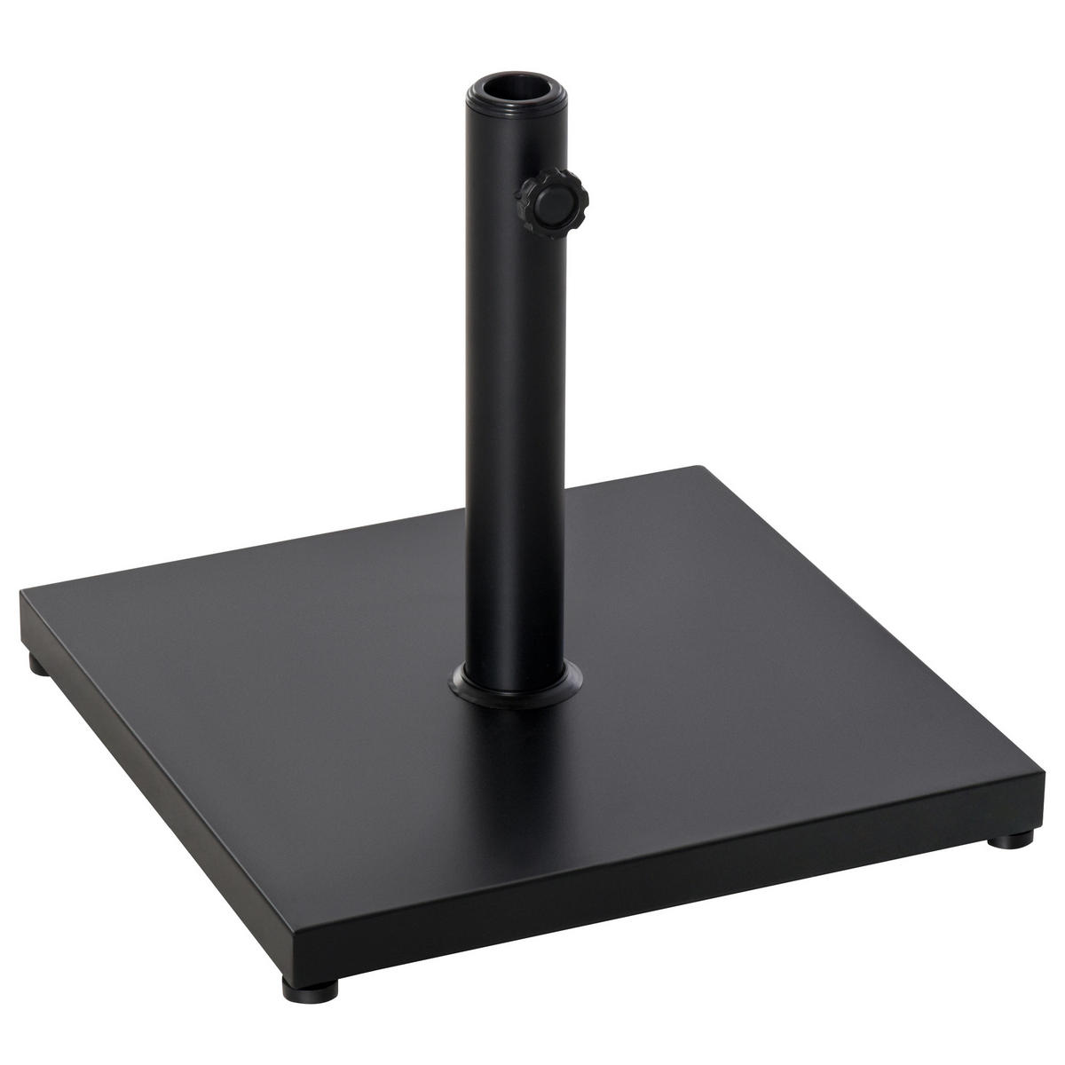 SONNENSCHIRMSTÄNDER Schwarz 45/45/39 cm - Schwarz, Metall (45/45cm) - PANGIVO