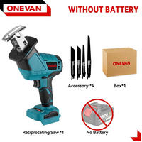 KETTENSÄGE Bürstenlose Blau Mit Sägeblatt Für Makita 18V batterie Pin Ohne Akku ohne Stecker - Blau, Metall (15/7/45cm) - Coonoor