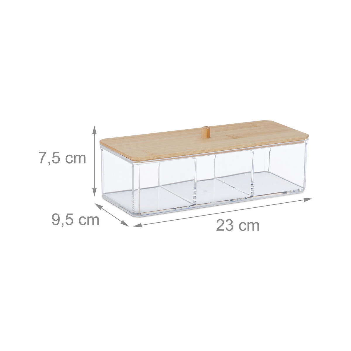 MAKE-UP-ORGANIZER - Multicolor, Holz/Kunststoff (23/7.5/9.5cm) - Relaxdays